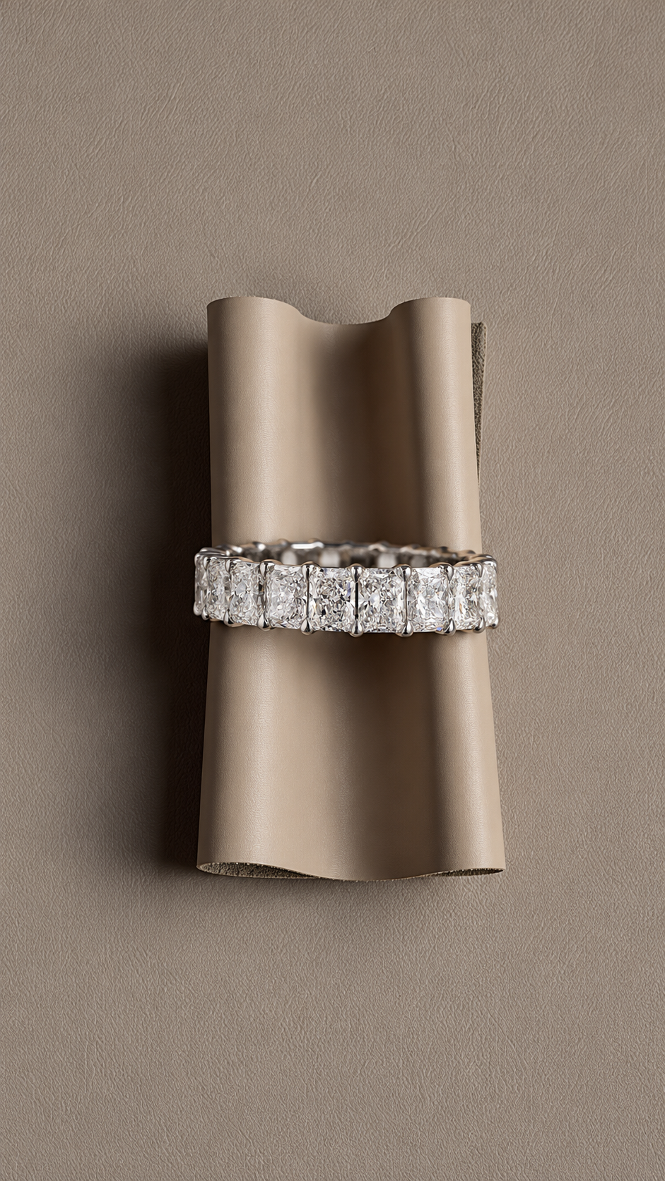 Radiant Eternity Band, 18K Yellow Gold